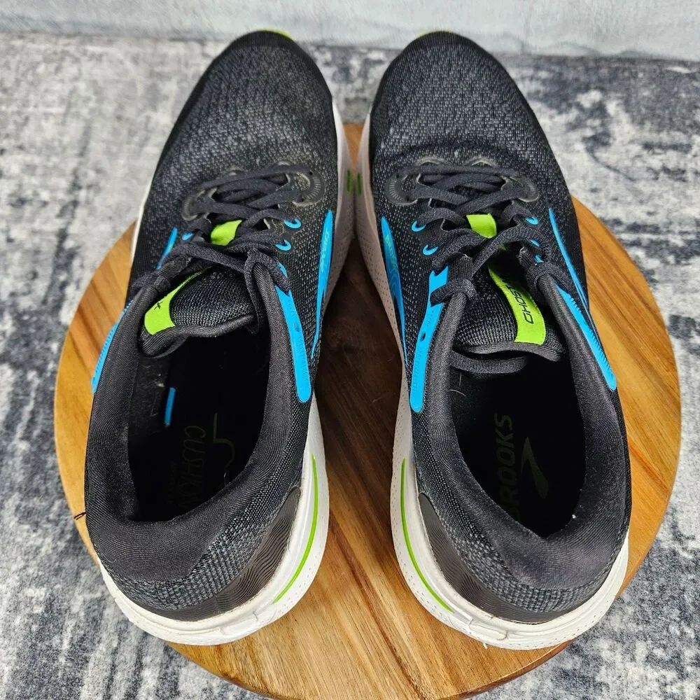 Brooks Ghost Max Shoes Mens 11.5 D Black Atomic Blue Athletic Running Sneakers